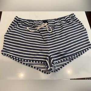 J. Crew Navy and White Striped Athletic Shorts